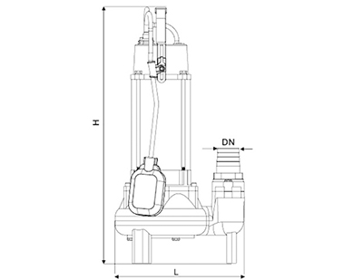 Bomba sumergible para agua residual de acero inoxidable XSP-ID 1.75HP 2.4HP